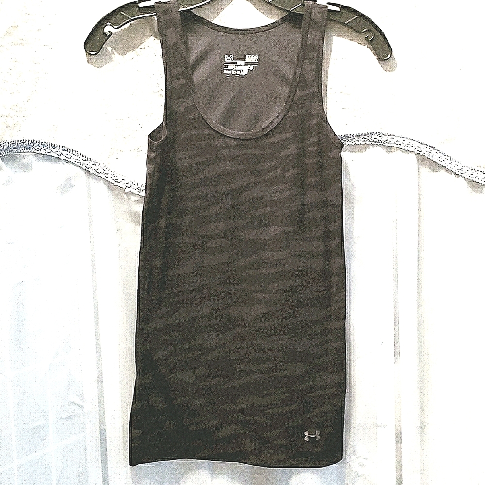 UNDER ARMOUR BLK/GREY CAMO TANK SZ S